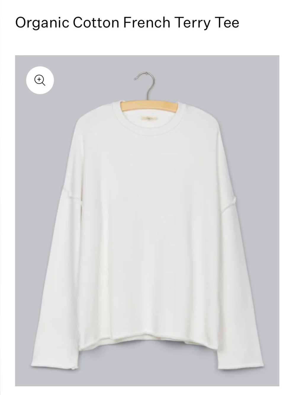 Eileen Fisher White Relaxed Crewneck Sweatshirt